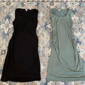 Pink blush maternity tank dresses